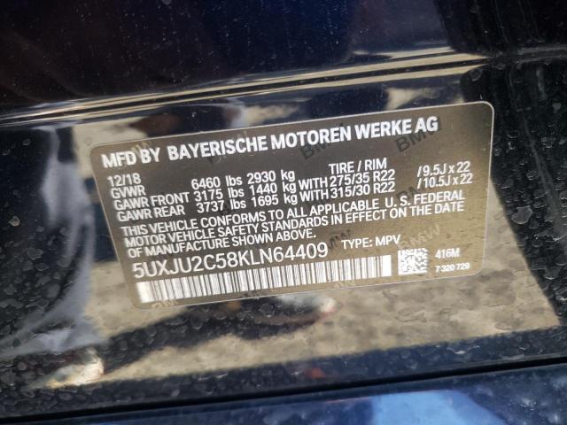 Photo 10 from auction – 2019 BMW X5 XDRIVE5 with VIN 5UXJU2C58KLN64409