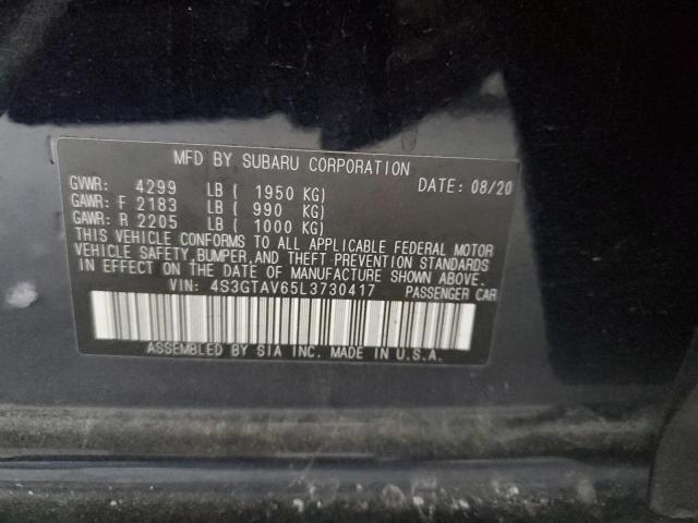 Photo 10 from auction – 2020 SUBARU IMPREZA PR with VIN 4S3GTAV65L3730417