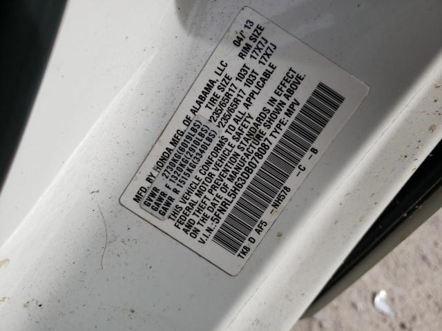 Photo 10 from auction – 2013 HONDA ODYSSEY EX with VIN 5FNRL5H63DB078087