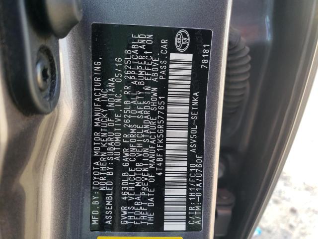 صورة رقم 10 من المزاد - 2016 TOYOTA CAMRY LE مع VIN 4T4BF1FK5GR577651