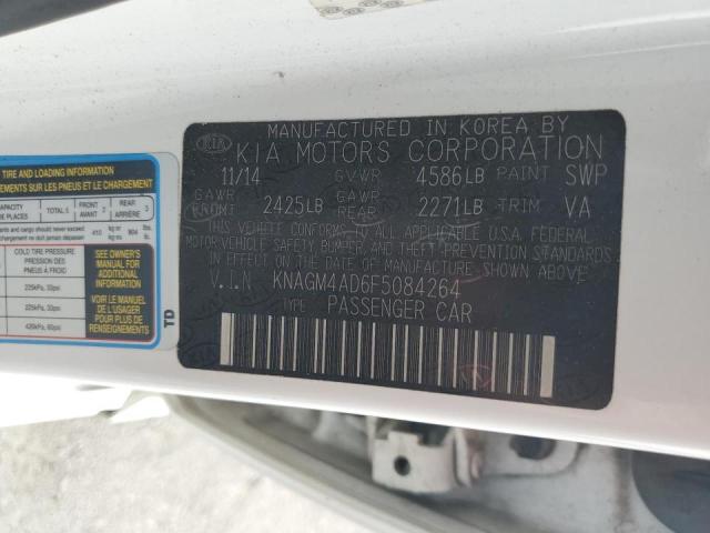 Photo 10 from auction – 2015 KIA OPTIMA HYB with VIN KNAGM4AD6F5084264