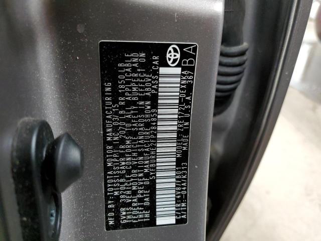 Photo 10 from auction – 2015 TOYOTA COROLLA L with VIN 5YFBURHE2FP284859
