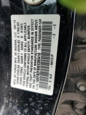 Photo 10 from auction – 2014 HONDA CIVIC EX with VIN 19XFB2F89EE085416