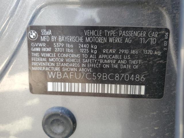 Photo 10 from auction – 2011 BMW 535 XI with VIN WBAFU7C59BC870486