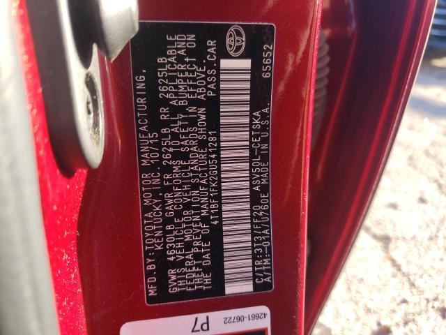 Photo 10 from auction – 2016 TOYOTA CAMRY LE with VIN 4T1BF1FK2GU541281