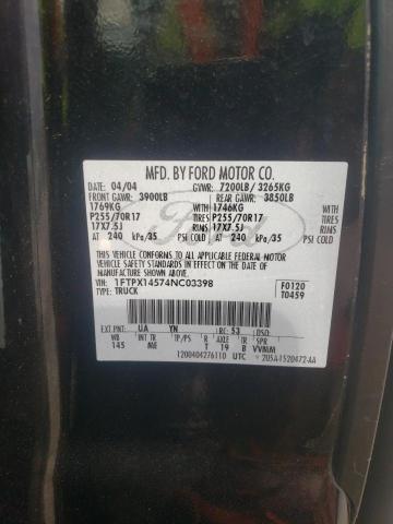 Photo 10 from auction – 2004 FORD F150 with VIN 1FTPX14574NC03398