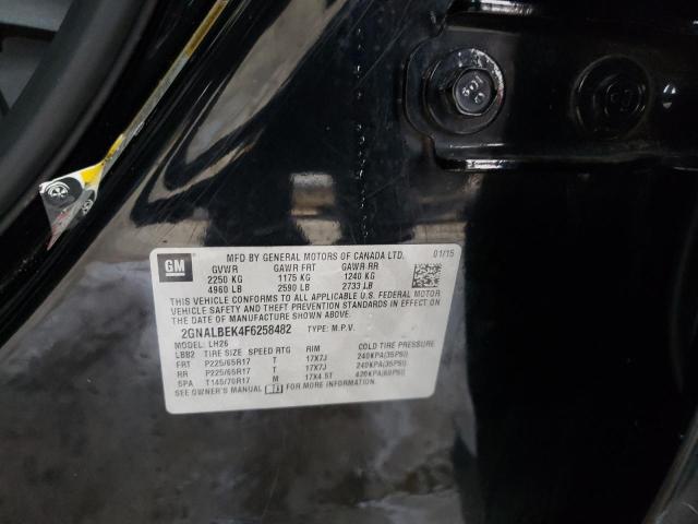 Photo 10 from auction – 2015 CHEVROLET EQUINOX LT with VIN 2GNALBEK4F6258482