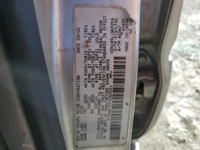 Photo 10 from auction – 2000 TOYOTA 4RUNNER LI with VIN JT3HN87R3Y0303541