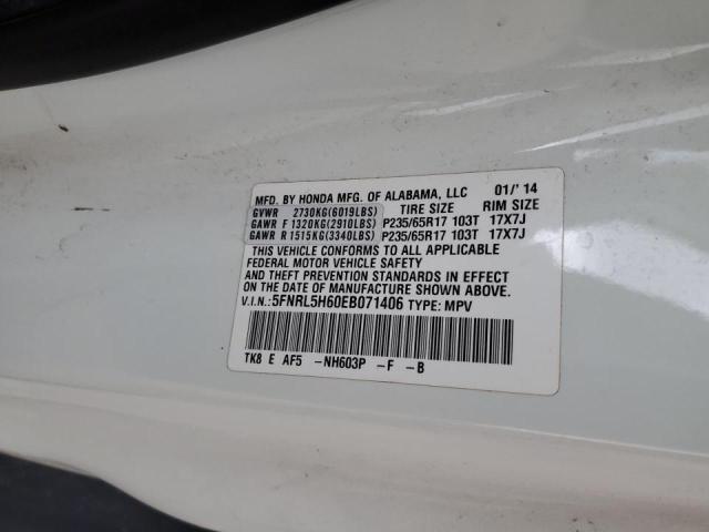 Photo 10 from auction – 2014 HONDA ODYSSEY EX with VIN 5FNRL5H60EB071406