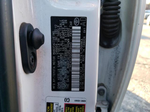 Photo 10 from auction – 2013 TOYOTA COROLLA MA with VIN 2T1KE4EEXDC050440