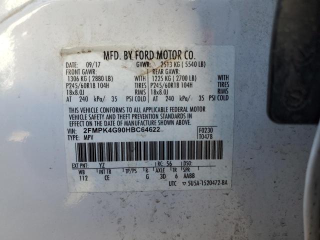 Photo 10 from auction – 2017 FORD EDGE SE with VIN 2FMPK4G90HBC64622