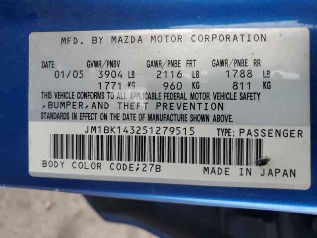 صورة رقم 10 من المزاد - 2005 MAZDA 3 HATCHBAC مع VIN JM1BK143251279515