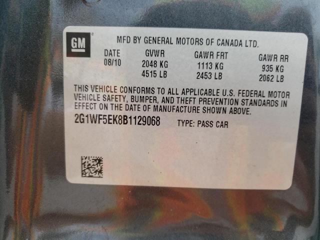 Photo 10 from auction – 2011 CHEVROLET IMPALA LS with VIN 2G1WF5EK8B1129068