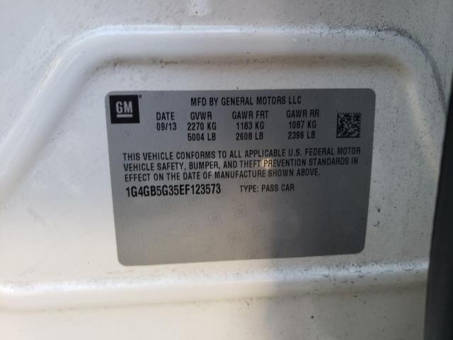 Photo 10 from auction – 2014 BUICK LACROSSE with VIN 1G4GB5G35EF123573