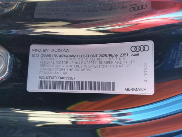 Photo 10 from auction – 2013 AUDI A5 PREMIUM with VIN WAUCFAFR0DA033357