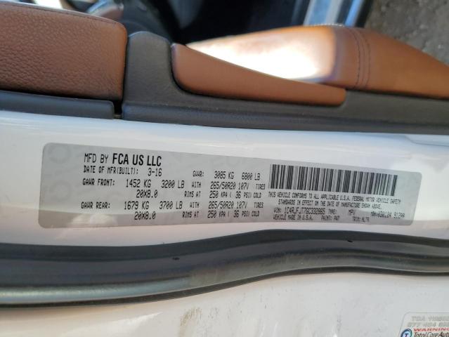 Photo 10 from auction – 2016 JEEP GRAND CHER with VIN 1C4RJFJT7GC332865