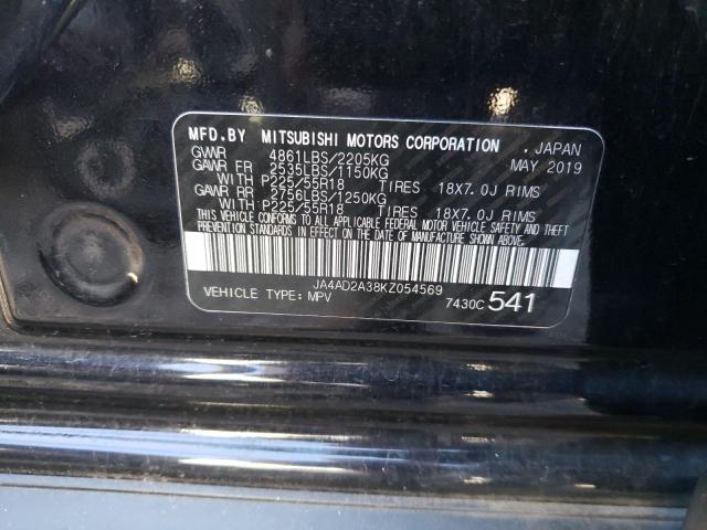 Photo 10 from auction – 2019 MITSUBISHI OUTLANDER with VIN JA4AD2A38KZ054569