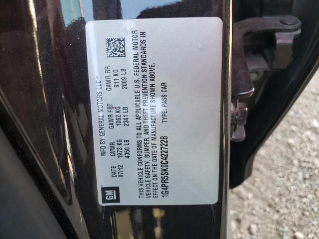 Photo 10 from auction – 2012 BUICK VERANO CON with VIN 1G4PR5SK0C4227228