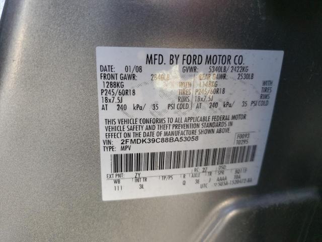 Photo 10 from auction – 2008 FORD EDGE LIMIT with VIN 2FMDK39C88BA53058