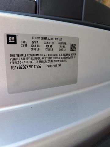 Photo 10 from auction – 2015 CHEVROLET CORVETTE S with VIN 1G1YB2D7XF5117959