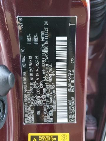 Photo 10 from auction – 2018 TOYOTA HIGHLANDER with VIN 5TDDZRFH4JS843545