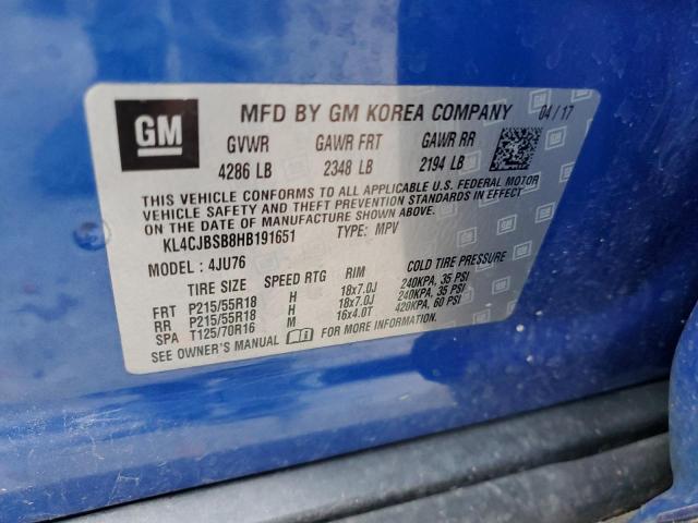 Photo 10 from auction – 2017 BUICK ENCORE PRE with VIN KL4CJBSB8HB191651