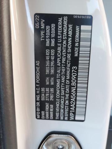 Photo 10 from auction – 2022 PORSCHE MACAN with VIN WP1AA2A56NLB09073