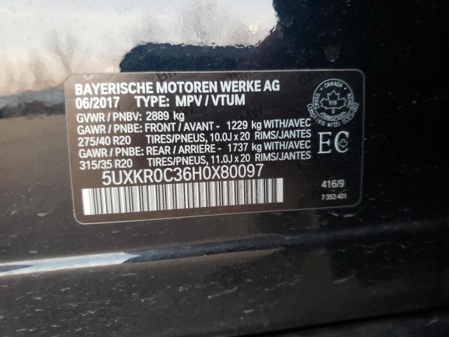 Photo 10 from auction – 2017 BMW X5 XDRIVE3 with VIN 5UXKR0C36H0X80097