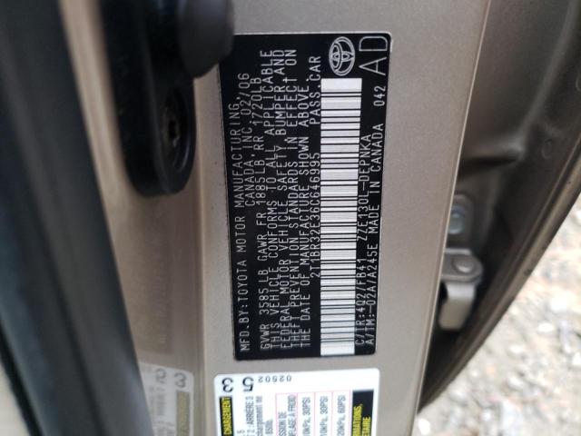 Photo 10 from auction – 2006 TOYOTA COROLLA CE with VIN 2T1BR32E36C646995
