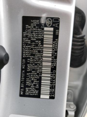 Photo 10 from auction – 2019 TOYOTA COROLLA L with VIN 2T1BURHE0KC241597