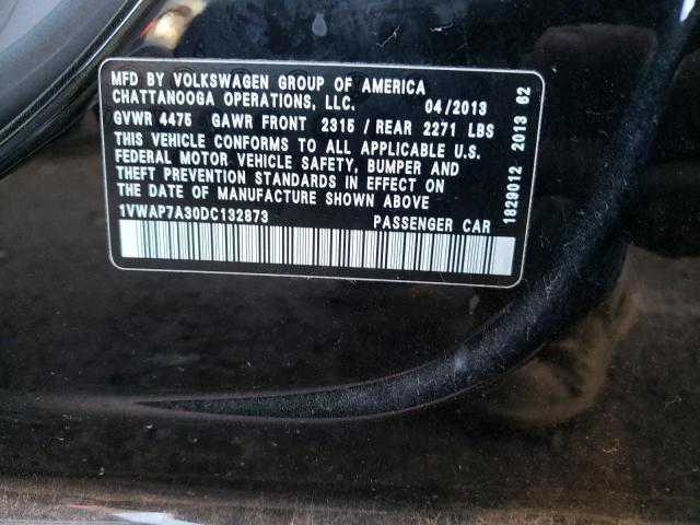 Photo 10 from auction – 2013 VOLKSWAGEN PASSAT S with VIN 1VWAP7A30DC132873