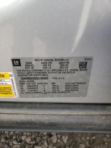 Photo 10 from auction – 2013 CHEVROLET TRAVERSE L with VIN 1GNKRGKD6DJ169423