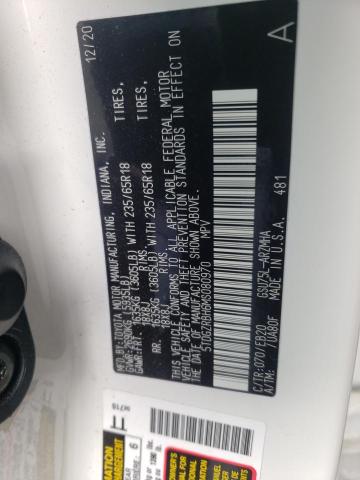 Photo 10 from auction – 2021 TOYOTA HIGHLANDER with VIN 5TDGZRBH6MS080970
