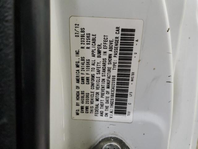 Photo 10 from auction – 2012 HONDA ACCORD EXL with VIN 1HGCS1B83CA020999