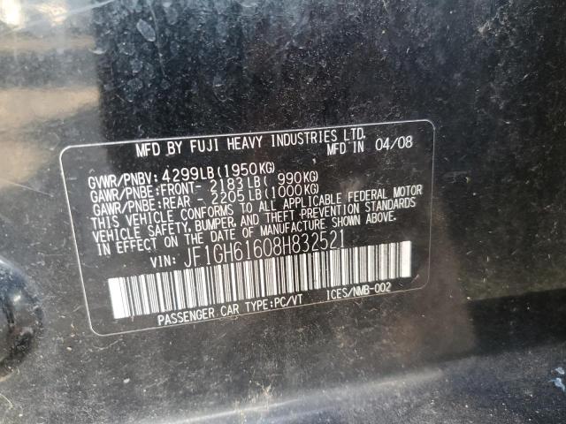 Photo 10 from auction – 2008 SUBARU IMPREZA 2. with VIN JF1GH61608H832521