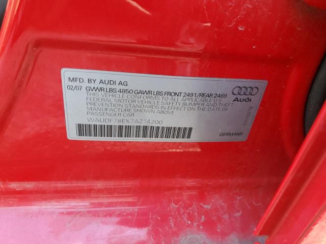 Zdjęcie 10 z aukcji – 2007 AUDI A4 2.0T QU z VIN WAUDF78EX7A214200