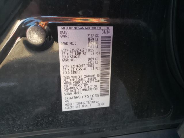 Photo 10 from auction – 2015 NISSAN ROGUE S with VIN 5N1AT2MV8FC751038