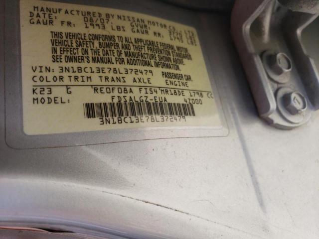 Photo 10 from auction – 2008 NISSAN VERSA S with VIN 3N1BC13E78L372479