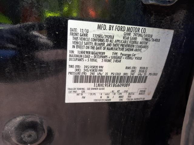Photo 10 from auction – 2011 LINCOLN MKS with VIN 1LNHL9ER1BG609089
