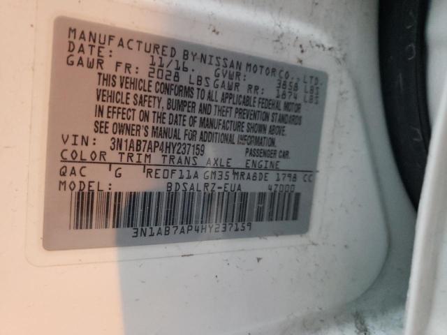 Photo 10 from auction – 2017 NISSAN SENTRA S with VIN 3N1AB7AP4HY237159