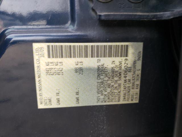 Photo 10 from auction – 2010 NISSAN ALTIMA BAS with VIN 1N4AL2AP7AN406029