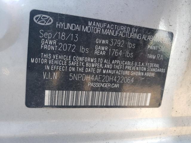 Photo 10 from auction – 2013 HYUNDAI ELANTRA GL with VIN 5NPDH4AE2DH422064