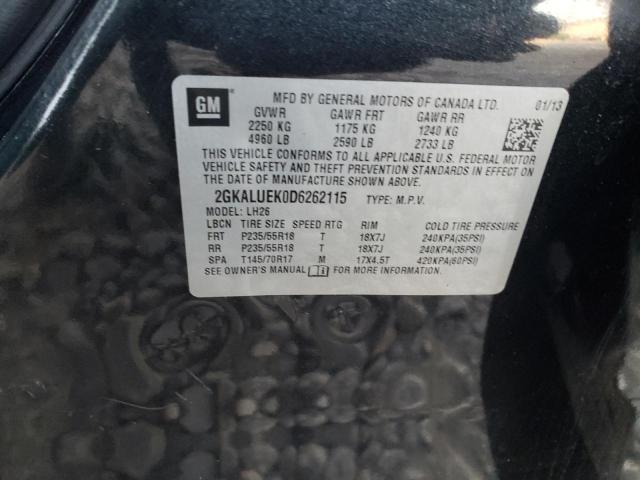 Photo 10 from auction – 2013 GMC TERRAIN SL with VIN 2GKALUEK0D6262115