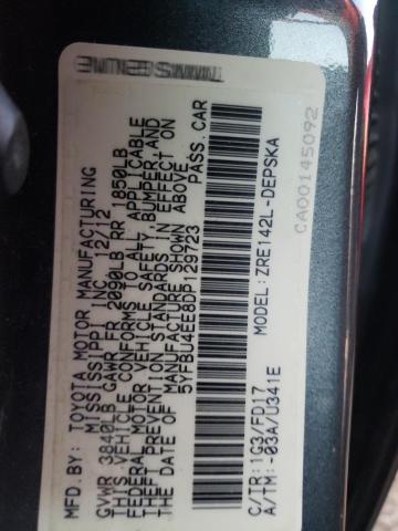 Photo 10 from auction – 2013 TOYOTA COROLLA BA with VIN 5YFBU4EE8DP129723
