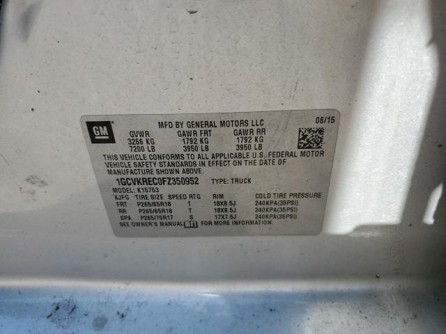Photo 10 from auction – 2015 CHEVROLET silverado with VIN 1GCVKREC0FZ350952
