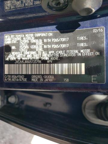 Photo 10 from auction – 2016 TOYOTA 4RUNNER SR with VIN JTEZU5JR6G5123798