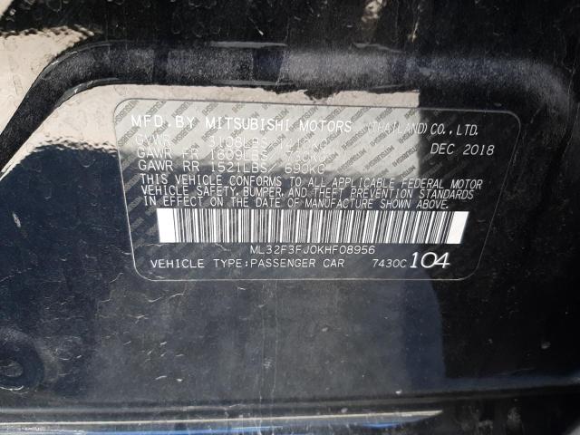 Photo 10 from auction – 2019 MITSUBISHI MIRAGE G4 with VIN ML32F3FJ0KHF08956