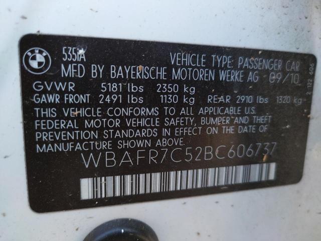 Photo 10 from auction – 2011 BMW 535 I with VIN WBAFR7C52BC606737