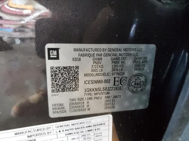 Photo 10 from auction – 2018 GMC ACADIA SLE with VIN 1GKKNSLS0JZ219187