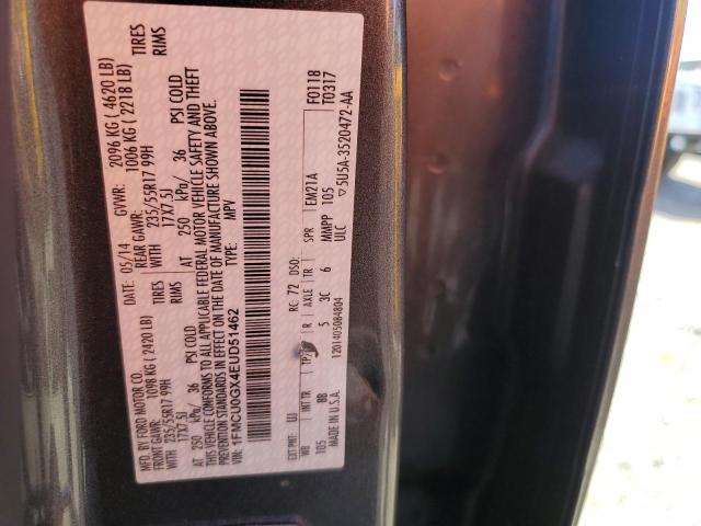 Photo 10 from auction – 2014 FORD ESCAPE SE with VIN 1FMCU0GX4EUD51462